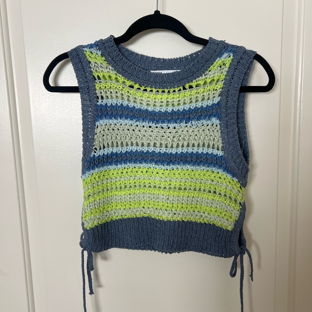 Zara Multicolor Knit Crop Top